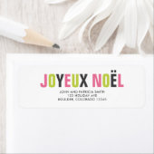 "Joyeux Weihnachten" Farbige, fette Buchstaben (Insitu)