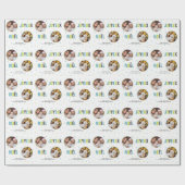 "Joyeux Weihnachten" Farbige, fette Buchstaben Geschenkpapier (Flach)