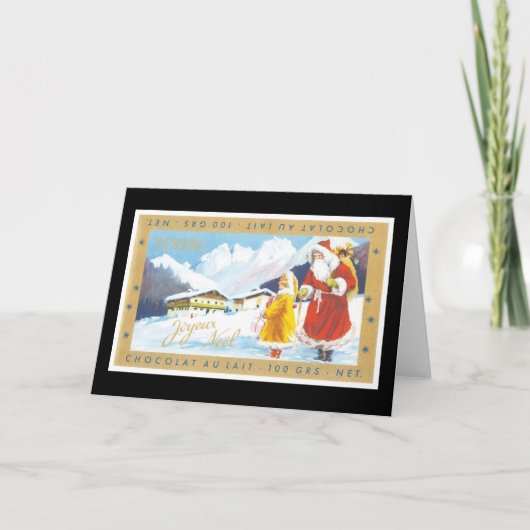 JOYEUX-WEIHNACHTEN FEIERTAGSKARTE (Vorderseite)