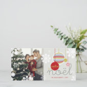 Joyeux Weihnachten Festivals Zickzack Urlaub Fotok (Stehend Vorderseite)