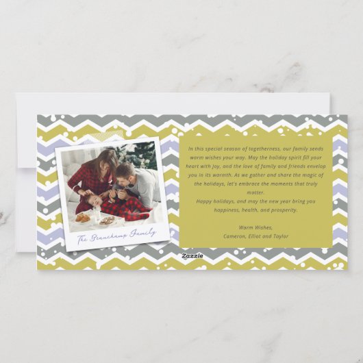 Joyeux Weihnachten Festivals Zickzack Urlaub Fotok (Rückseite)