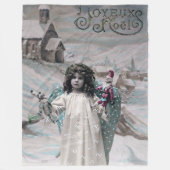 Joyeux Weihnachten Fleecedecke (Vorderseite)