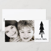 Joyeux-Weihnachten-Fotokarte Feiertagskarte (Vorne/Hinten)