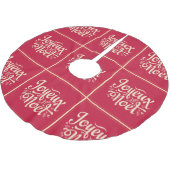 Joyeux Weihnachten Franz Frohe Weihnachts-Swashy S Polyester Weihnachtsbaumdecke (Schrägansicht)