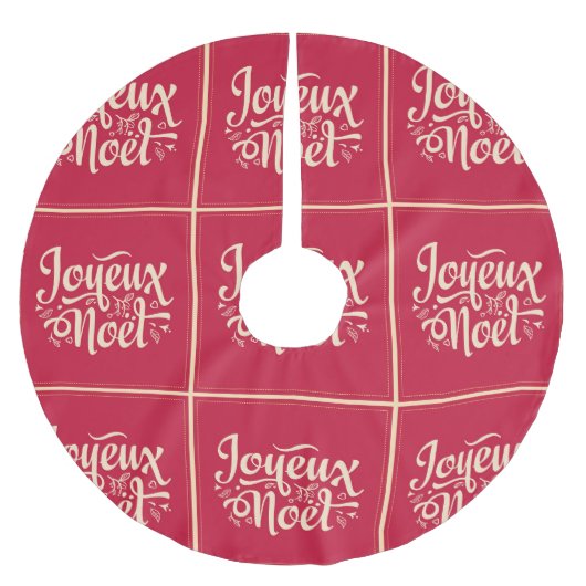 Joyeux Weihnachten Franz Frohe Weihnachts-Swashy S Polyester Weihnachtsbaumdecke (Vorderseite)