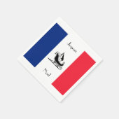Joyeux Weihnachten Französisch Flag Weihnachtsbuch Serviette (Ecke)