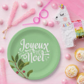 Joyeux Weihnachten Französisch Frohe Weihnachten R Pappteller (Party)