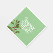 Joyeux Weihnachten Französisch Frohe Weihnachten R Serviette (Ecke)