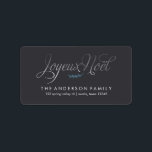 Joyeux Weihnachten Französisch Weihnachten Adressaufkleber<br><div class="desc">Weihnachts-Thema-Adresse und Gefallen-Labels.</div>