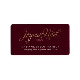 Joyeux Weihnachten Französisch Weihnachten Adressaufkleber