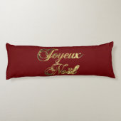 Joyeux Weihnachten Französisch Weihnachtsrot und G Seitenschläferkissen (Rückseite)