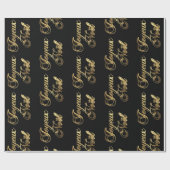 Joyeux Weihnachten Französisch Weihnachtsschwarz u Geschenkpapier (Flach)