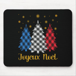 Joyeux Weihnachten Französische Flagge Merry Chris Mousepad