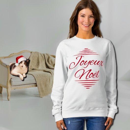 Joyeux Weihnachten - französische Weihnachtswünsch Sweatshirt