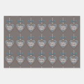 Joyeux Weihnachten Französisches Weihnachtsgeschen Geschenkpapier Set (Vorderseite 2)