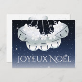 Joyeux Weihnachten French Canadian Night Sky Bells (Vorne/Hinten)