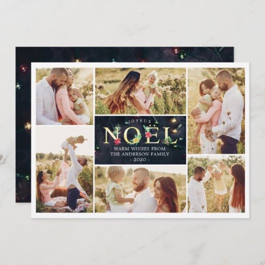 Joyeux Weihnachten French Modern Christmas Fotos C (Vorne/Hinten)