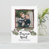 Joyeux Weihnachten - Frohe Weihnachten Foto Kiefer (Stehend Vorderseite)