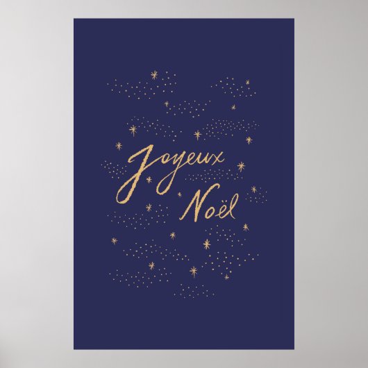 Joyeux Weihnachten - Frohe Weihnachten Französisch Poster (Vorne)
