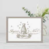 Joyeux Weihnachten Frohe Weihnachten Französische (Stehend Vorderseite)