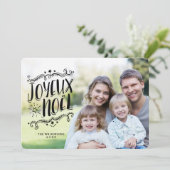 Joyeux Weihnachten Frohe Weihnachts-Weihnachtsfoto (Stehend Vorderseite)