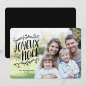 Joyeux Weihnachten Frohe Weihnachts-Weihnachtsfoto (Vorne/Hinten)