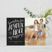 Joyeux Weihnachten Frohe Weihnachts-Weihnachtsfoto (Stehend Vorderseite)