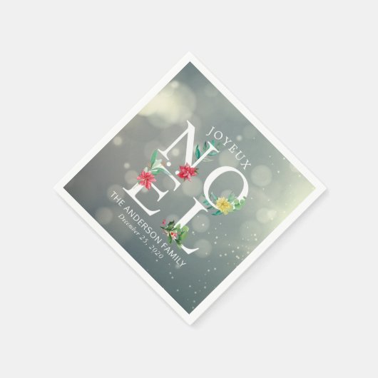 Joyeux Weihnachten Frohe Weihnachtswünsche Neues J Serviette (Ecke)