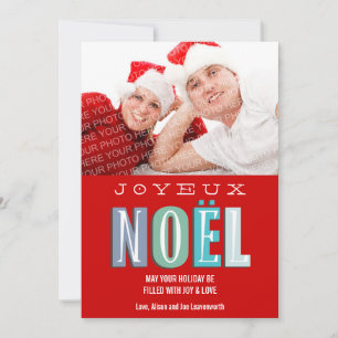 Joyeux Weihnachten funky blauen Chic Weihnachts-Fo