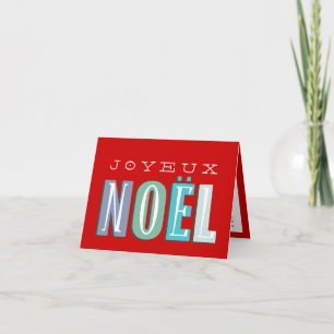 Joyeux Weihnachten funky blauen, schicken Weihnach