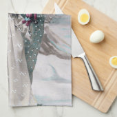 Joyeux Weihnachten Geschirrtuch (Viertel Falte)