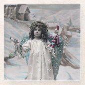 Joyeux Weihnachten Glasuntersetzer (Vorderseite)