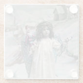 Joyeux Weihnachten Glasuntersetzer (Rückseite)