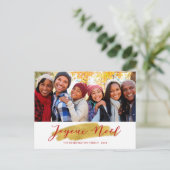 Joyeux Weihnachten Gold Foil Swash Foto (Stehend Vorderseite)