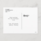 Joyeux Weihnachten Gold Handschrift Foto (Rückseite)