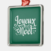 Joyeux Weihnachten Green Ornament Aus Metall (Links)
