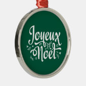Joyeux Weihnachten Green Ornament Aus Metall (Rechts)
