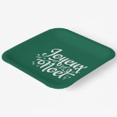 Joyeux Weihnachten Green Pappteller (Gewinkelt)