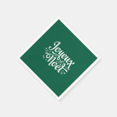 Joyeux Weihnachten Green Serviette (Ecke)