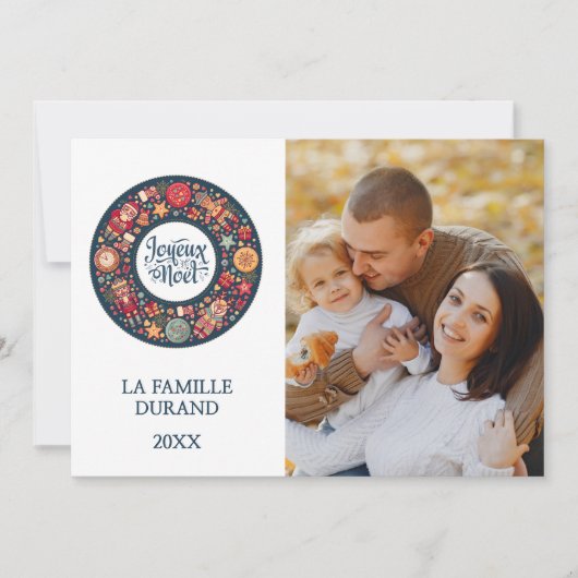 Joyeux Weihnachten Holiday Card (Vorderseite)