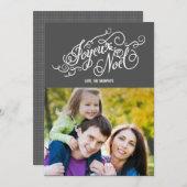 JOYEUX WEIHNACHTEN Holiday Foto Cards (Vorne/Hinten)