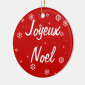 Joyeux Weihnachten Keramikornament (Links)