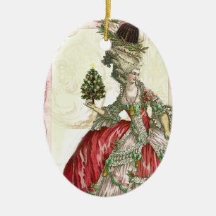 Joyeux Weihnachten Keramikornament