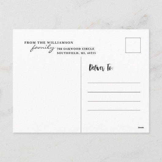 Joyeux Weihnachten | Minimal & Trendy Script Weihn (Rückseite)