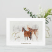 Joyeux Weihnachten Minimal Weihnachtsfotokarte (Stehend Vorderseite)