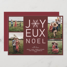 Joyeux Weihnachten Modern Holiday Card Einladung