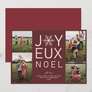 Joyeux Weihnachten Modern Holiday Card Einladung