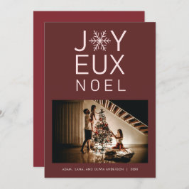 Joyeux Weihnachten Modern Holiday Card Einladung