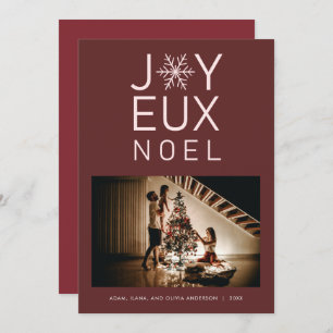 Joyeux Weihnachten Modern Holiday Card Einladung