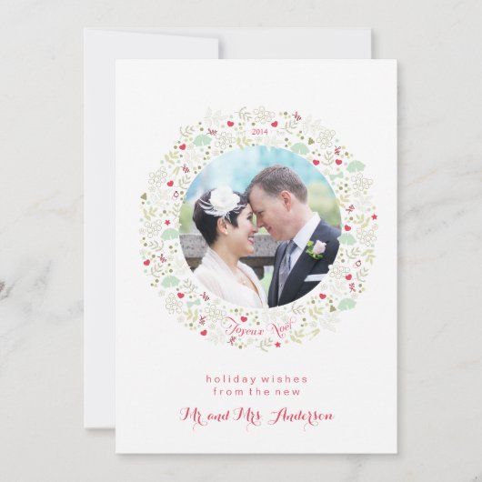 Joyeux Weihnachten Newlyw Christmas Card (Vorderseite)